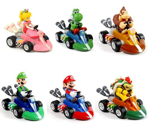 Carrito Coleccion Mario Kart Figura Yoshi Luigi
