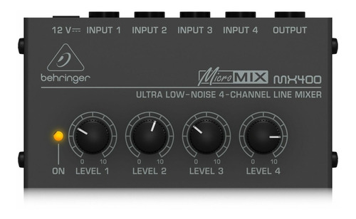 Mini misturador Behringer Mx400 de 4 canais