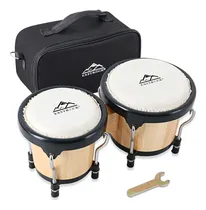 Comprar Juego De Tambores 4 Y 5 PuLG Bongo Adultos Niños Percusión