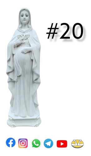 Virgen De La Dulce Espera De #20 Sin  Pintar