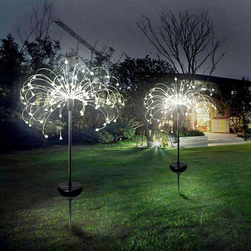 Lámpara De Diente De León Al Aire Libre Con Luces De Fuegos