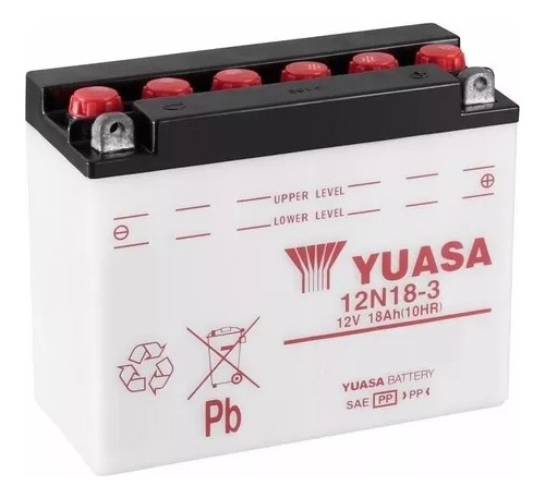 Bateria Para Motos Yuasa 12n18-3 12v18ah  Envio Gratis