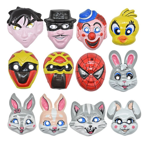 Máscaras De Personajes Y Animales X24 Unidades