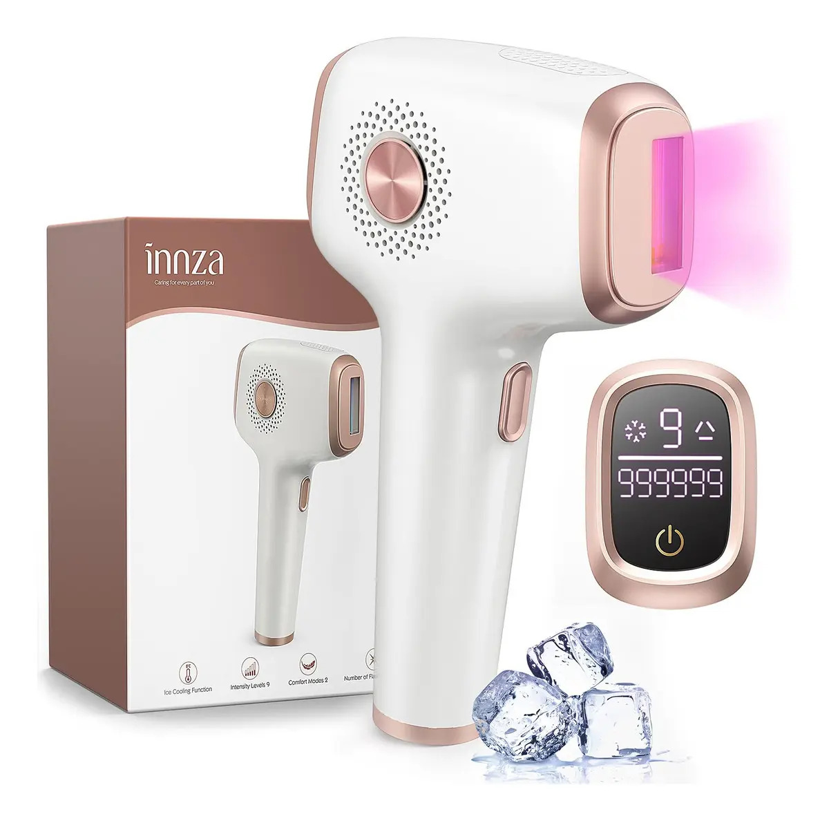 Depiladora definitiva Láser Innza JD-TM016 color blanco