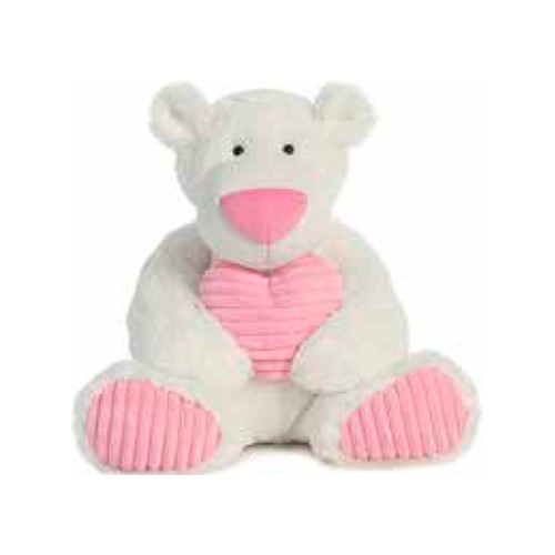 Peluche Osito Rosa Corazón Grande 75 Cm