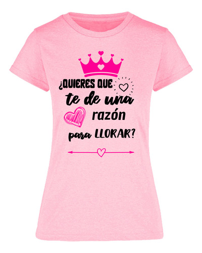 Playera Jaspe Mujer - Frase Mamá - Razón Para Llorar