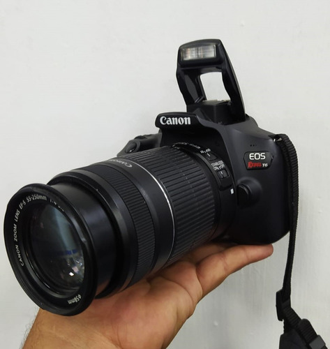 Kit Potente Camara Canon Rebel T6 + Lente 55-250mm Msi Negro (Usado)
