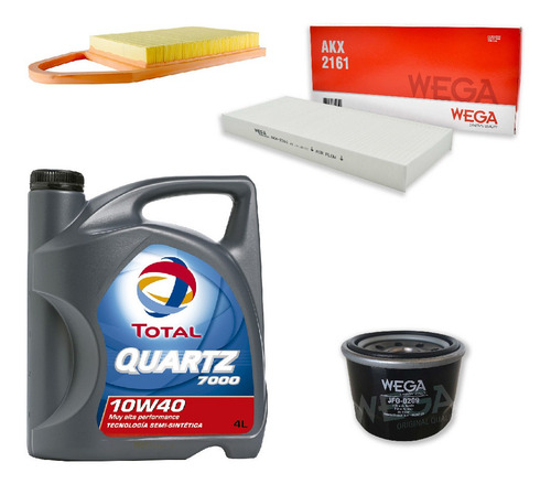 Imagen 1 de 7 de Kit 3 Filtros + 4l Aceite Total 10w40 Toyota Etios 1.5 16v