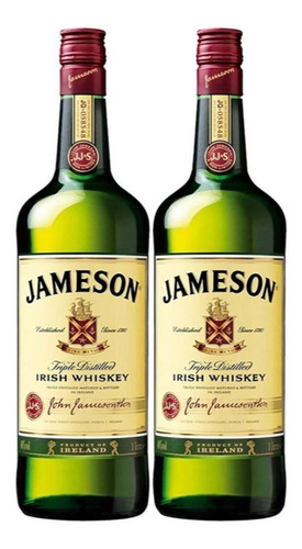 Whisky Jameson 1l Irlandes Importado X2 Whiskey Fullescabio
