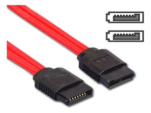 Cable Sata Para Datos Disco Duro, Rojo 45cm