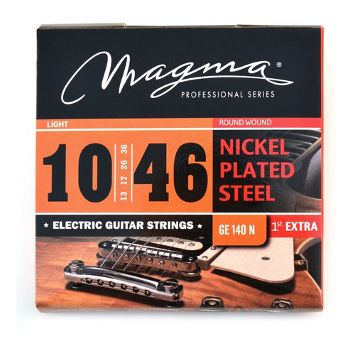 Encordado Para Guitarra Elec. Ge140n Magma Calibre 010-046