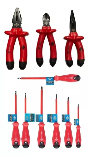 Set Herramientas Profesional Electricista 7 Piezas Bulit