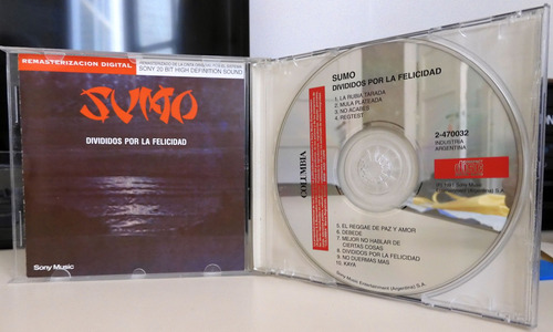 Cd De Sumo - Divididos Por La Felicidad - Remaster - Edfargz