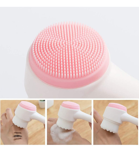 Cepillo Limpieza Facial Doble Cara Manual Exfoliante Color F