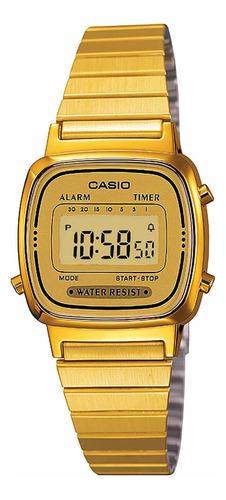 Casio La670wga-9 Reloj De Cuarzo De Acero Inoxidable Dorado 