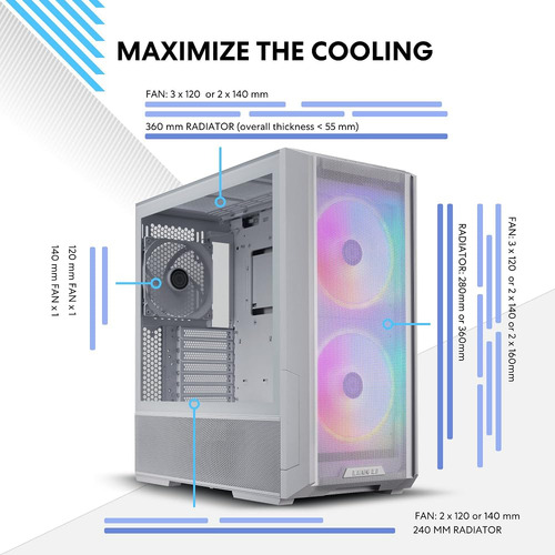 Funda Para Pc Lian Li Lancool 216 E-atx Airflow Rgb Con Vent