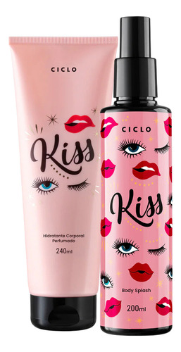  Kit Ciclo Kiss Body Splash + Loção Hidratante
