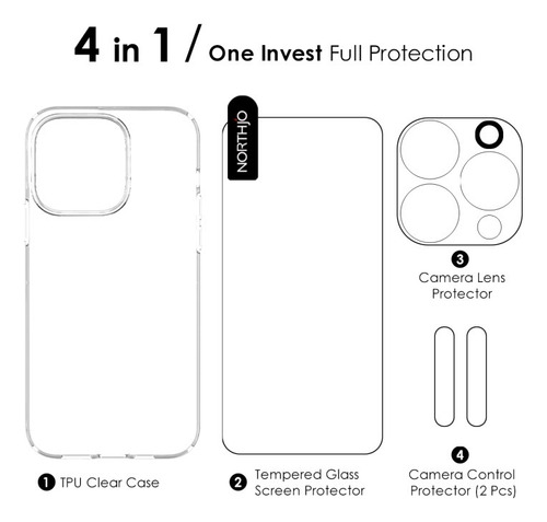 Capa + Protetor De Tela E Câmera Para iPhone 16