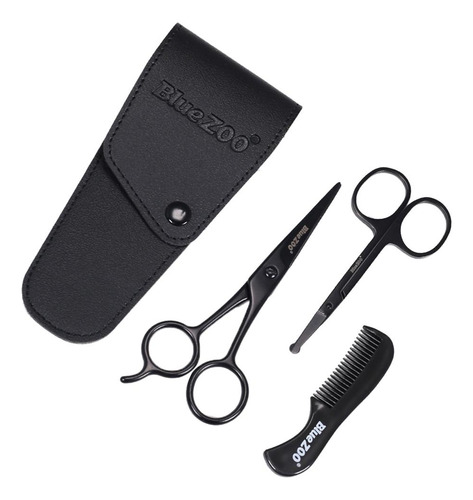 Kit De Tijeras De Vello Facial Negro