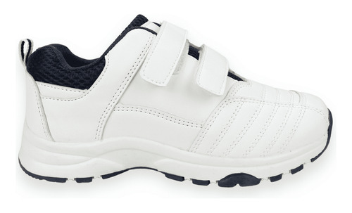 Zapatilla New Walk Escolar Velcro Blanca