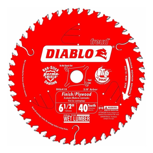 Disco Diablo Para Sierra De 6-1/2 Inch 40 Dientes P/ Madera