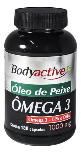 Ômega 3 1000 Mg 180 Cápsulas Bodyactive