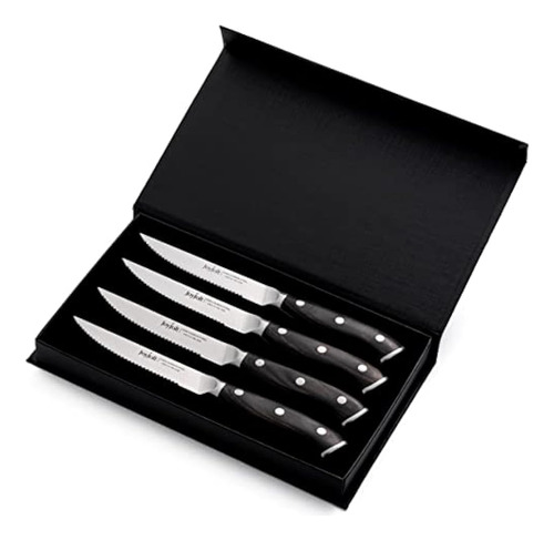 Joyjolt 4pc Steak Knives Set De 4. Alto Carbono, X50 Juego D