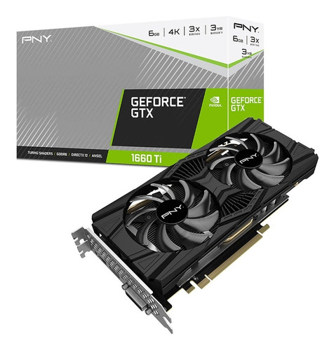 Placa De Video Pny Geforce Gtx 1660 Ti 6gb Dual Fan