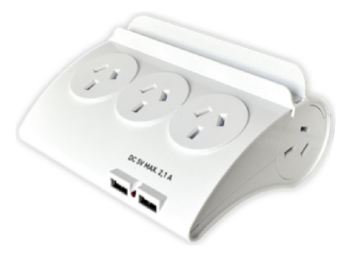 Zapatilla Prolongador 5 Tomas + 2 Usb + Porta Celular Tbcin*