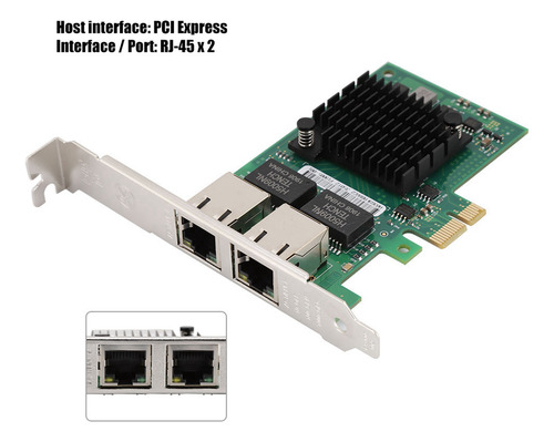 Placa De Rede Pci-e I350t2m Pcie Com Porta Dupla Para Chip I