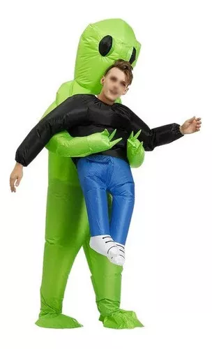 Disfraz inflable de extraterrestre para adultos, hombres, traje de  Halloween con explosión verde, divertido traje de secuestro de  extraterrestres