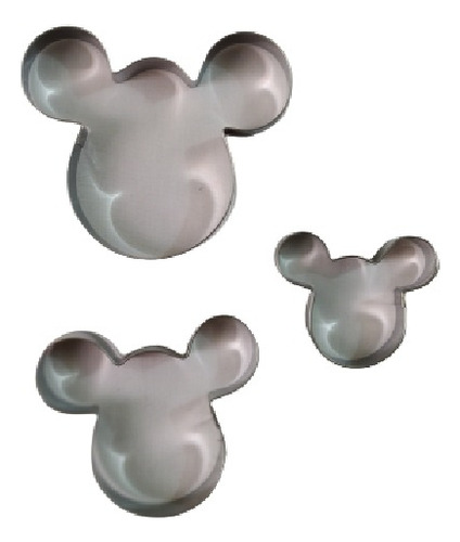 Cortador Galletas Fondant Metálico Mickey X 3