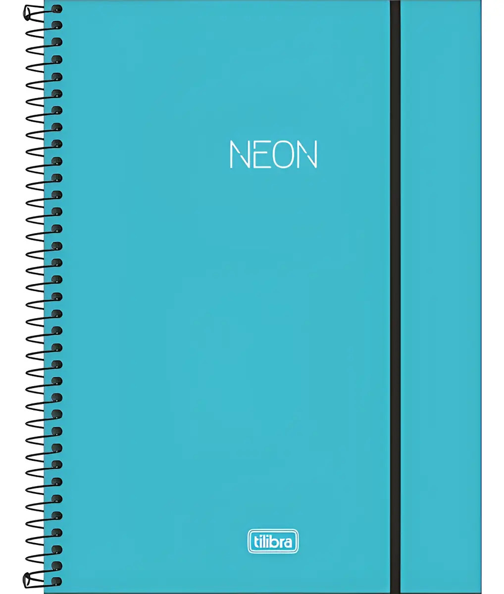 Caderno Universitário Neon Cores 10 Matérias - Tilibra