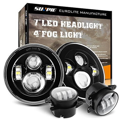 Round 7 Inch Black Led Headlights(built In Led Canbus) ...