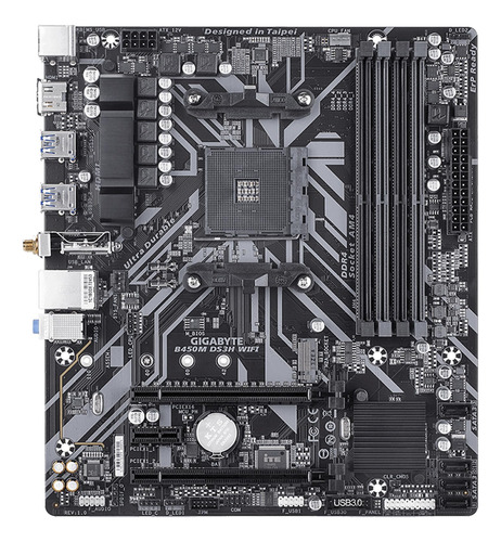 Placa Madre Gigabyte B450m Ds3h Wifi (am4//amd/b450/matx)