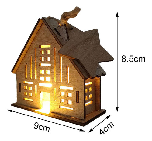 2 Casa De Madera Rústica Iluminada, Casa De Madera Estilo C