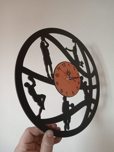 Reloj De Basquet Negro Naranja