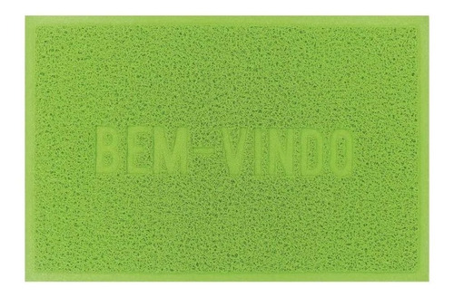 Tapete Vinilico Color Block Antiderrapante Porta 60x40cm Cor Verde