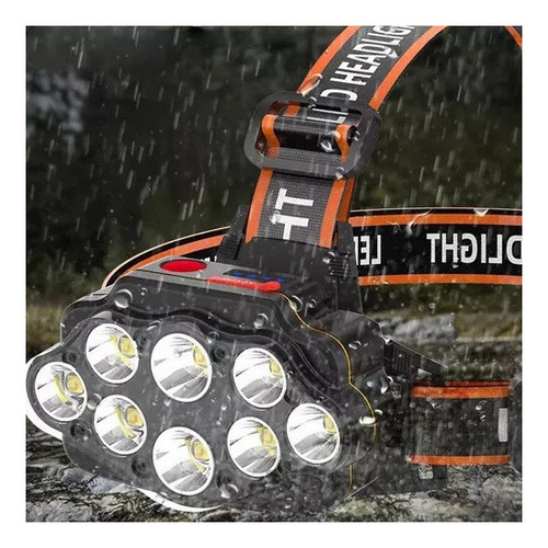 Linterna Frontal Led Recargable Multifuncional De 4 Modos