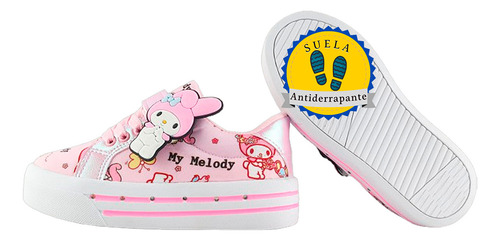 Tenis My Melody Niña Infantil Casual Luces Led Moda 1026-rmm