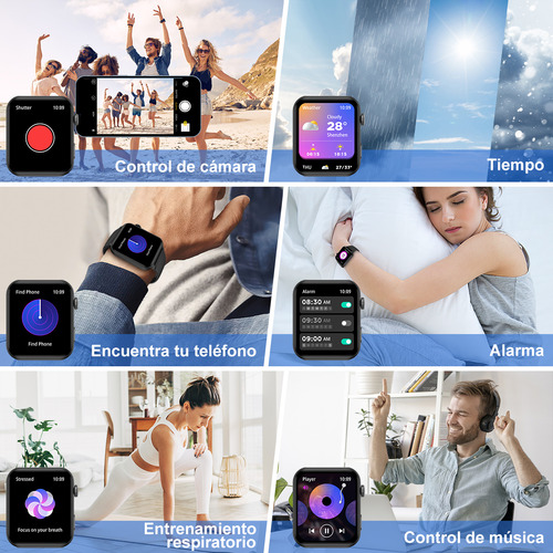 Reloj Inteligente Smart Watch BAOLUBAO Modelo R30 Pro De 1.85´ Smartwatch Mujer Hombre Smartwatch Asistente De Voz