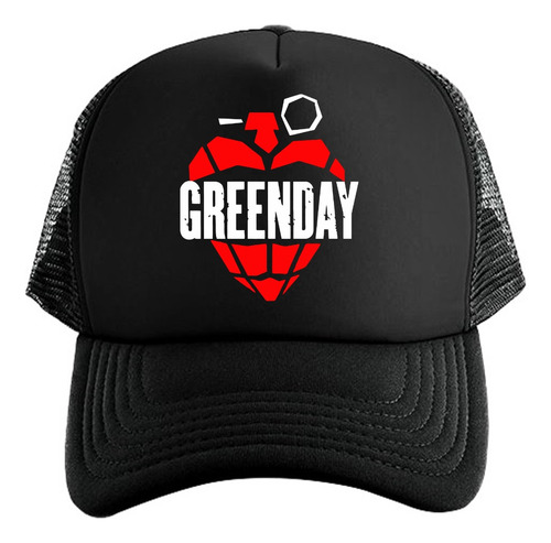 Gorra Black Unisex De Malla Green Day American Idiot