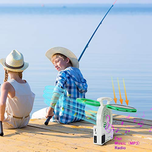 Ventilador Solar Multifunción Con Función De Carga Para Camp