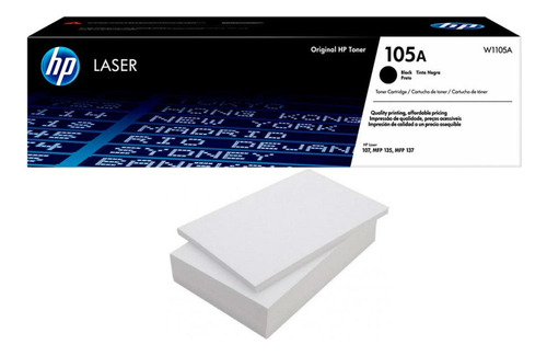 Combo De Un Toner Hp 105a + Resma Tamaño Carta