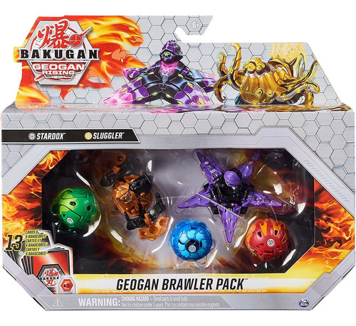 Bakugan Geogan Brawler Paquete De 5, Exclusivo Mutasect Y Vi