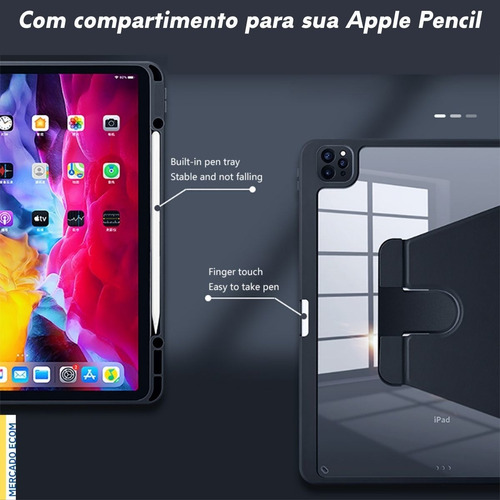 Capa Case Pasta Giratória 360 P/ iPad Air 4 E 5 Modelo 2022