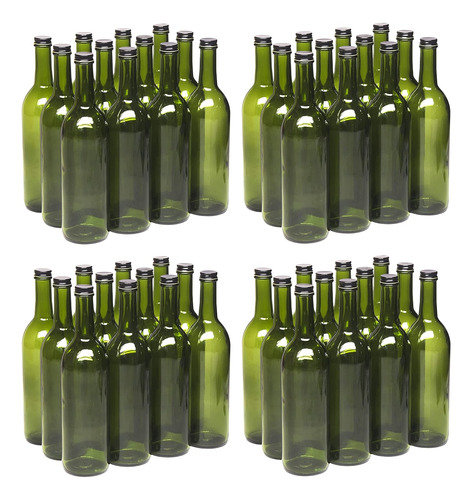 750ml Champagne Verde Vidrio Burdeos Vino Botella Flatb...