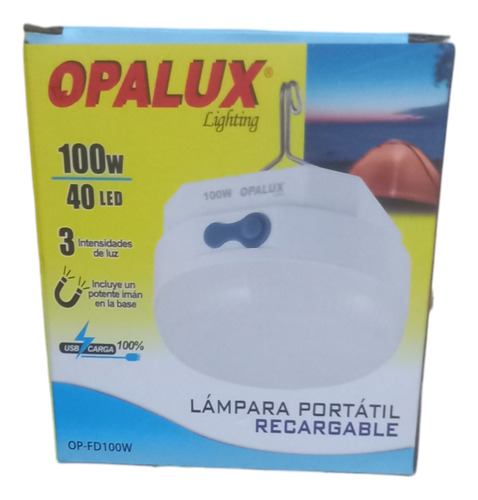 Lámpara Portátil Recargable Opalux Original Usb