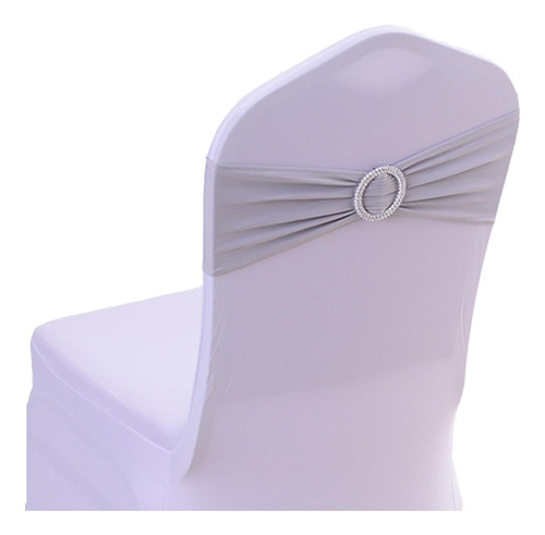 50 Piezas De Silla Spandex Sashes Bows Bows Silla Elástica B