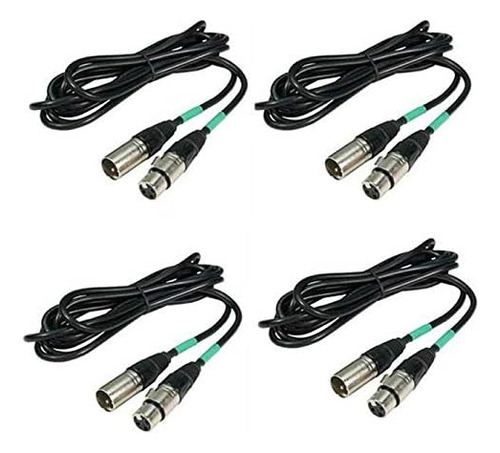 (4) Chauvet Cables De Efecto De Iluminación Dmx De 3 P...